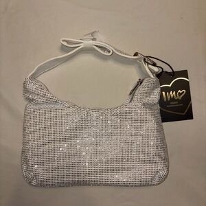 White Rhinestone Shoulder Bag